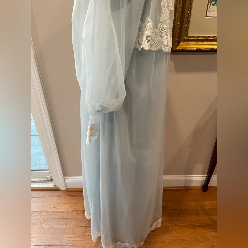 🆕Kayser baby blue peignoir‎ set-NWT/deadstock-size medium ladies VTG Rockabilly